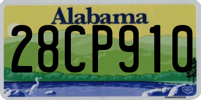 AL license plate 28CP910