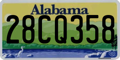 AL license plate 28CQ358