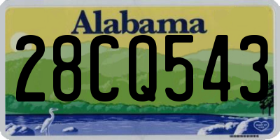 AL license plate 28CQ543