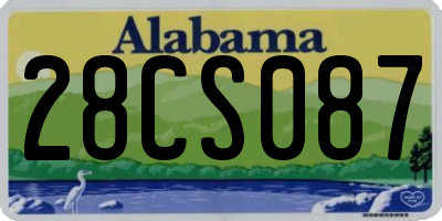 AL license plate 28CS087