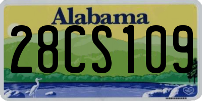 AL license plate 28CS109