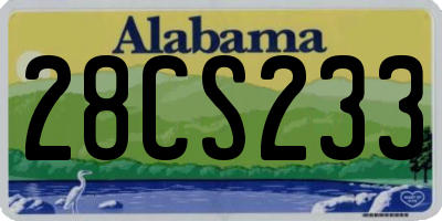 AL license plate 28CS233