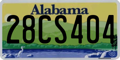 AL license plate 28CS404