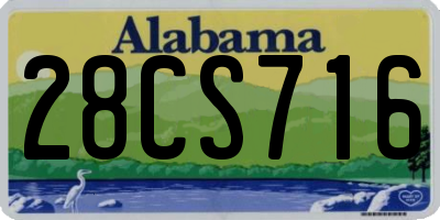AL license plate 28CS716