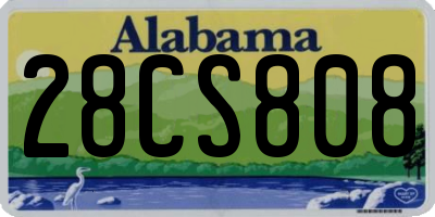AL license plate 28CS808