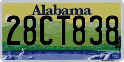 AL license plate 28CT838