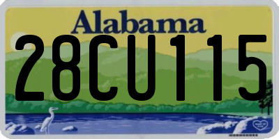 AL license plate 28CU115