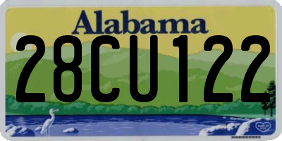 AL license plate 28CU122
