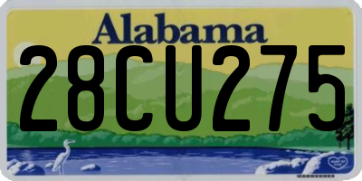 AL license plate 28CU275