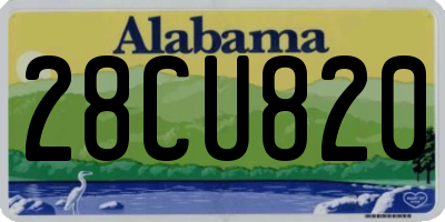 AL license plate 28CU820