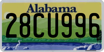 AL license plate 28CU996