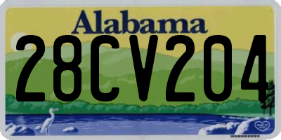 AL license plate 28CV204