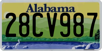 AL license plate 28CV987