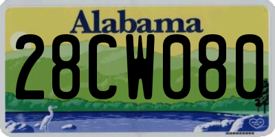 AL license plate 28CW080