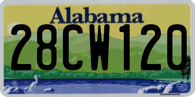 AL license plate 28CW120