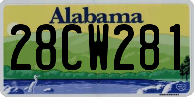 AL license plate 28CW281