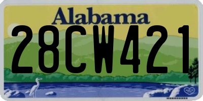 AL license plate 28CW421