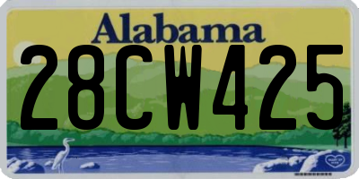 AL license plate 28CW425