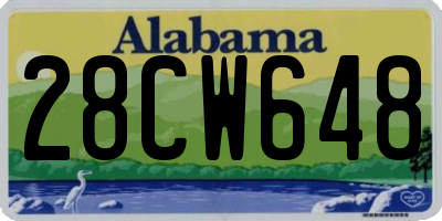 AL license plate 28CW648