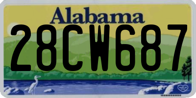 AL license plate 28CW687