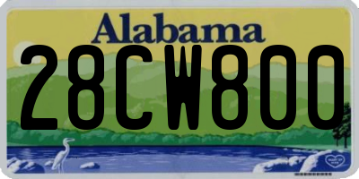 AL license plate 28CW800