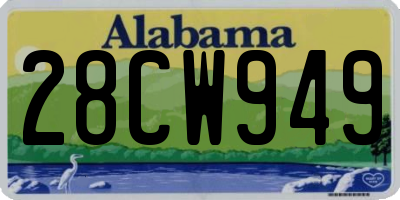 AL license plate 28CW949