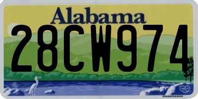 AL license plate 28CW974
