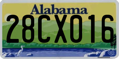 AL license plate 28CX016