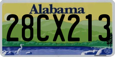 AL license plate 28CX213