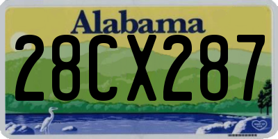 AL license plate 28CX287