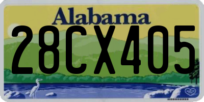 AL license plate 28CX405