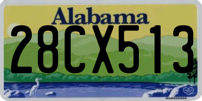 AL license plate 28CX513