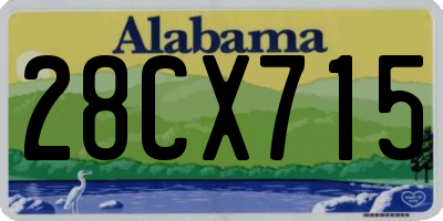 AL license plate 28CX715