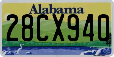 AL license plate 28CX940