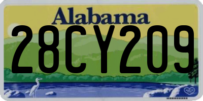 AL license plate 28CY209