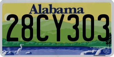 AL license plate 28CY303