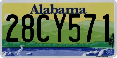 AL license plate 28CY571