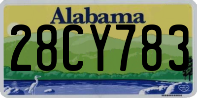 AL license plate 28CY783