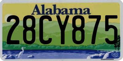 AL license plate 28CY875