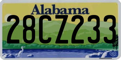 AL license plate 28CZ233