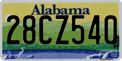 AL license plate 28CZ540