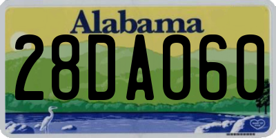 AL license plate 28DA060