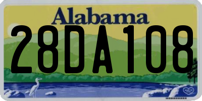 AL license plate 28DA108