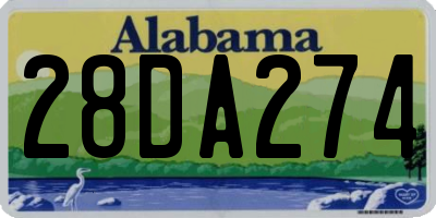 AL license plate 28DA274