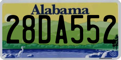 AL license plate 28DA552