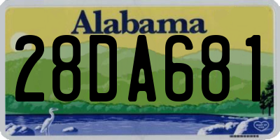 AL license plate 28DA681