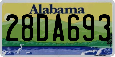 AL license plate 28DA693