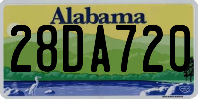 AL license plate 28DA720