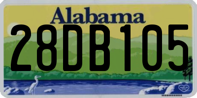 AL license plate 28DB105