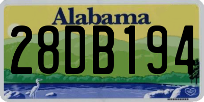 AL license plate 28DB194